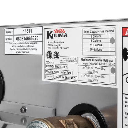 CAMCO MARINE 6 GAL WH  120V FRONT HEAT EXCH FR/B - 11811