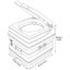 CMP GROUP TOILET 24LITRE VISA GREY - DEF268101