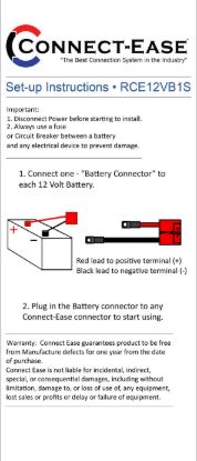 CONNECT EASE 12 VOLT BATTERY CONNECTOR - RCE12VB1S