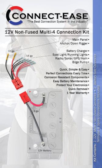 CONNECT EASE 12 VOLT NON-FUSED MULTI C - RCE12VB4K