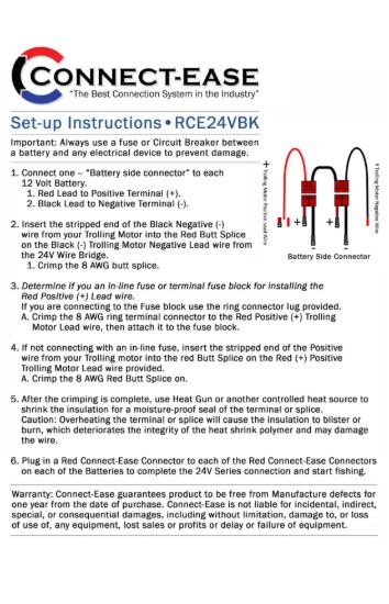 CONNECT EASE 24 VOLT SERIES STANDARD T - RCE24VBK