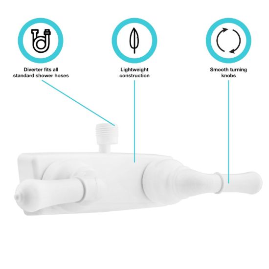 DURA FAUCET CLASSICALSHWWHITE - DFSA100CWT