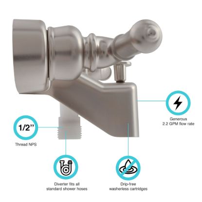 DURA FAUCET TUB & SHW DIVERTER  -BSN - DFSA110CSN