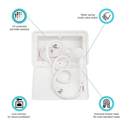 DURA FAUCET EXTERIOR SHW BOX KITWHITE - DFSA170WT