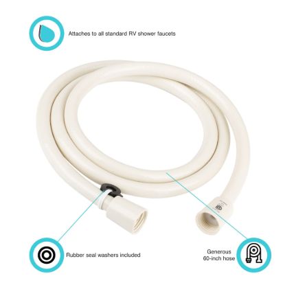 DURA FAUCET 60'VINYL SHWR HOSE BISQUE - DFSA230BQ