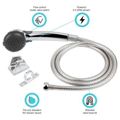 DURA FAUCET SNGLSHWR WND&HOSE CHR POL - DFSA400KCP