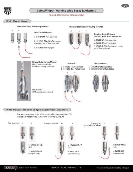DRIVER IND. STAINLESS STEEL QUICK DISCONNECT KI - SWQDKITNP