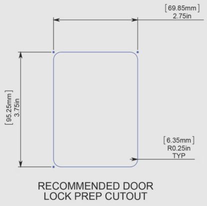 CREATIVE PRO STANDARD RV ENTRY DOOR LOCK  W - 0AL90091PK