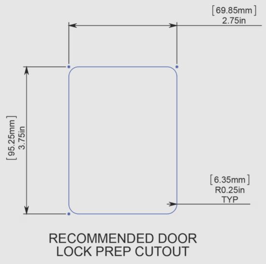 CREATIVE PRO STANDARD RV ENTRY DOOR LOCK  W - 0AL90091PK