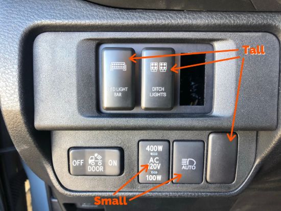 CALI RAISED SMALL TOYOTA OEM LIGHT SWITCH 'DITC - CR2384