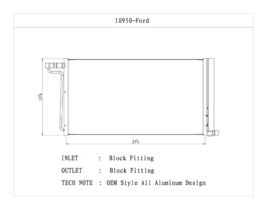 CSF RADIATOR AC CONDENSER - 10950