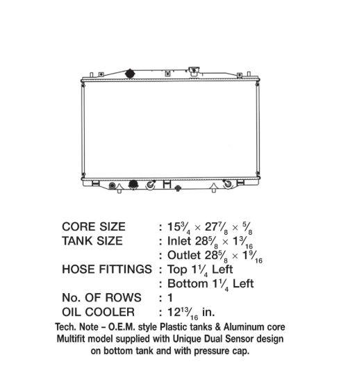 CSF RADIATOR HONDA ACCORD DENSO - 3185