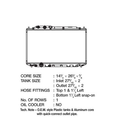 CSF RADIATOR HONDA CIVIC - 3362