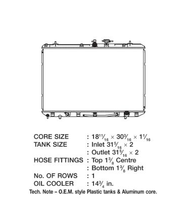 CSF RADIATOR TOYOTA HIGHLANDER - 3375