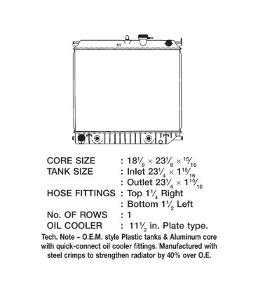 CSF RADIATOR CHEVROLET COLORADO - 3471