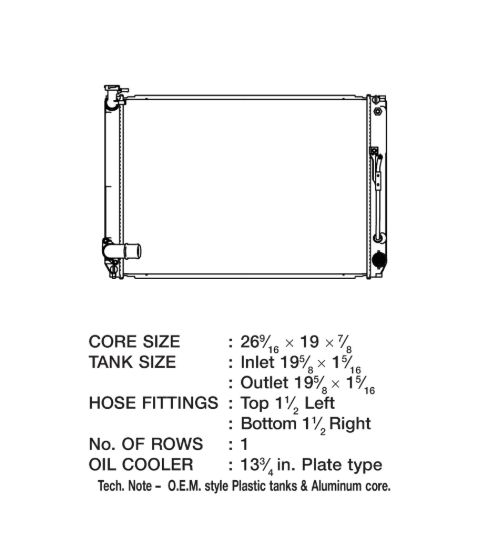 CSF RADIATOR TOYOTA SIENNA - 3638