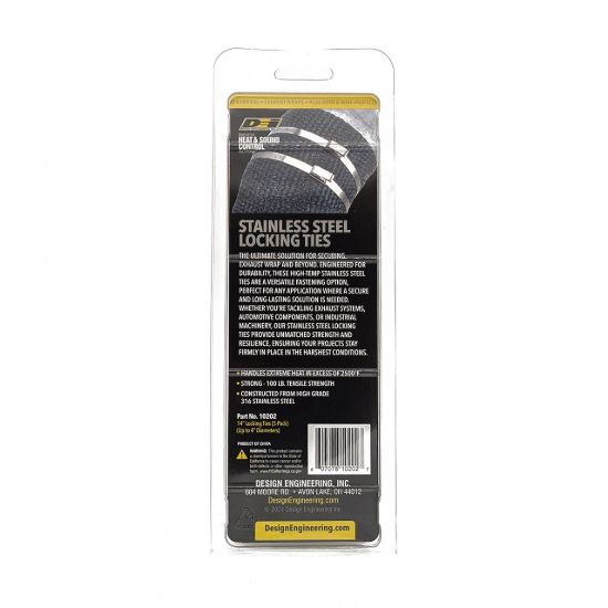 DESIGN ENG SS LOCKING TIES 14' 4/PK - 10202