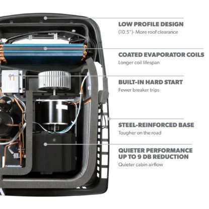 DOMETIC FRESHJET5 HE-MECH LOW-PRO BLK - 9620015932