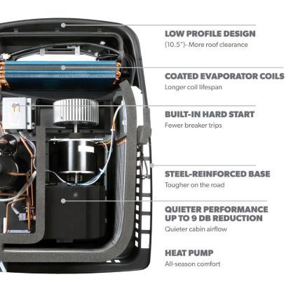DOMETIC FRESHJET5 15K-ELEC LOW-PRO HP WHT - 9620017216