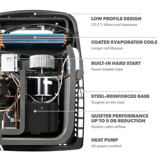 DOMETIC FRESHJET5 15K-ELEC LOW-PRO HP WHT - 9620017216