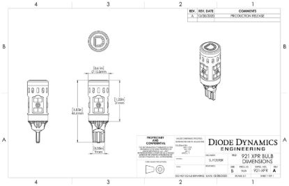 DIODE DYNAMC 921 XPR LED COOL WHITE (PAIR) - DD0394P