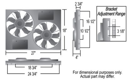 DERALE FAN RADIATOR ASSEMBLY - 16837