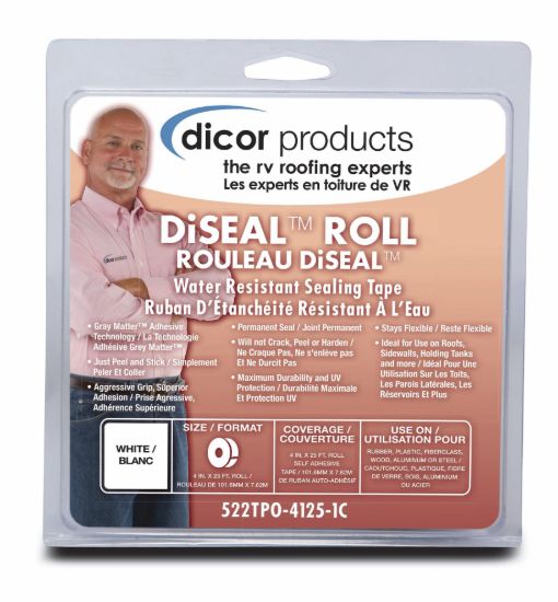 DICOR CORP ROOF REP TAPE-WH 4'X12.5' - 522TPO4125