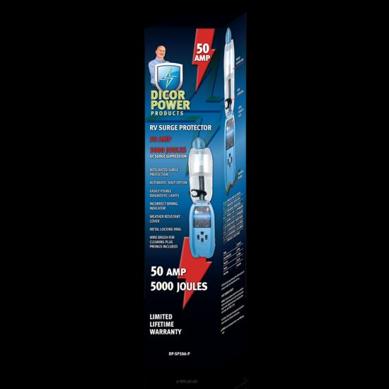 DICOR CORP 50 AMP PIGTAIL RV SURGE PROTECTOR. - DPSP50AP