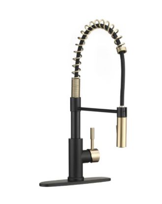DURA FAUCET COIL PULL-DOWN KITCHEN FAUCET - MBM - DFMK504SLK