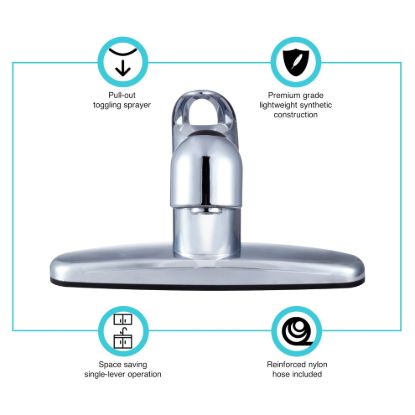 DURA FAUCET NON-METALLIC PULL-OUT RV - DFPK100CP
