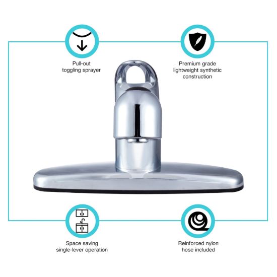 DURA FAUCET NON-METALLIC PULL-OUT RV - DFPK100CP