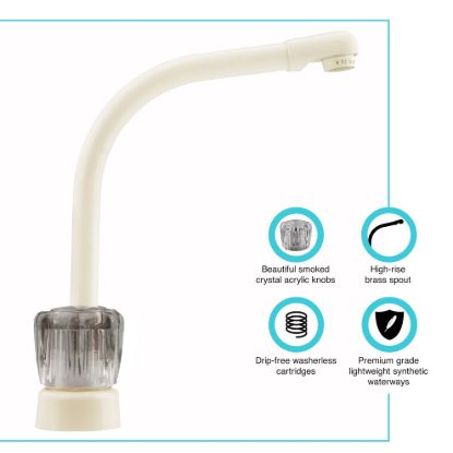 DURA FAUCET HI-RISE RV KITCHEN FAUCET - DFPK210SBQ