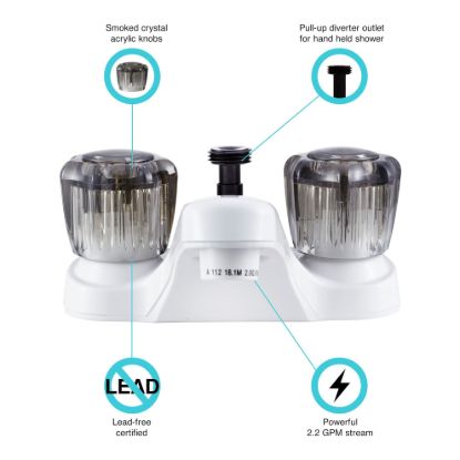 DURA FAUCET RV LAVATORY FAUCET - DFPL720SWT
