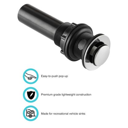 DURA FAUCET RV LAV SINK POP-UP NO OVERFLOW - DFPU202CP