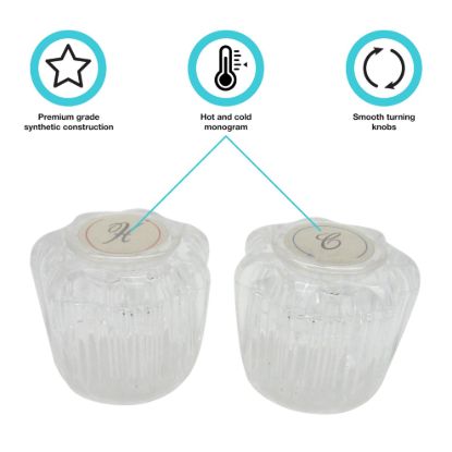 DURA FAUCET CRYSTAL ACRYLIC KNOBS - DFRKA