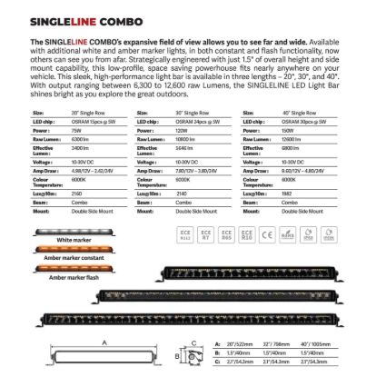 GO RHINO BLACK OUT COMBO SERIES LIGHTS - 39. - 4004012CSS