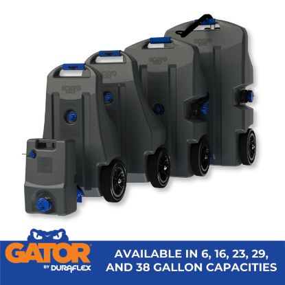 DURAFLEX GATOR WASTE TANK 23 GAL 2 WHEEL - 21902G