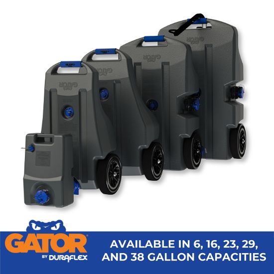 DURAFLEX GATOR WASTE TANK 23 GAL 2 WHEEL - 21902G