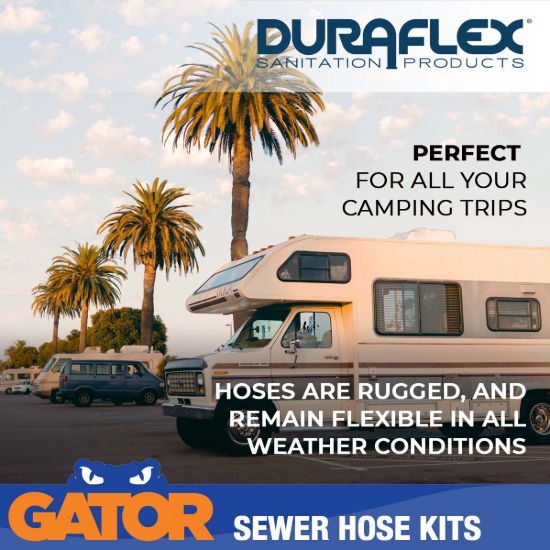 DURAFLEX GATOR SEWER HOSE KIT  20'  WIRE RIB - 22004