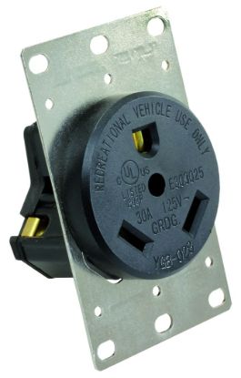 JR PRODUCTS 30 AMP A/C RECEPTACLE - 15075