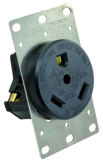 JR PRODUCTS 30 AMP A/C RECEPTACLE - 15075