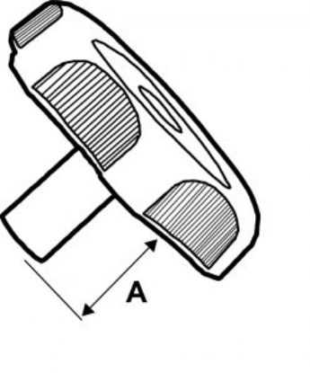 JR PRODUCTS WINDOW KNOB W/1' SHFT  W - 20335