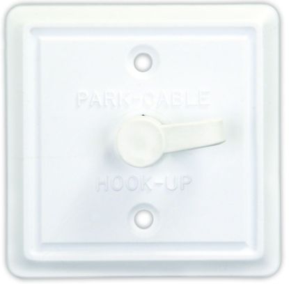 JR PRODUCTS SQUARE CABLE TV PLATE  PW - 47795