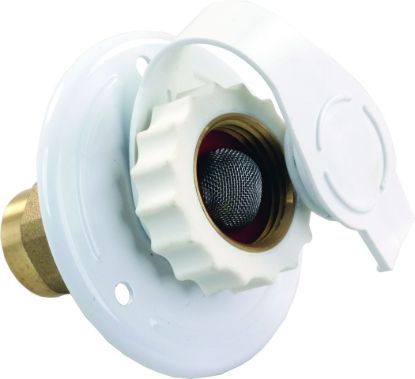 JR PRODUCTS WATER FLANGE  WHITE METAL - 62155