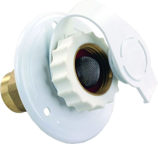 JR PRODUCTS WATER FLANGE  WHITE METAL - 62155