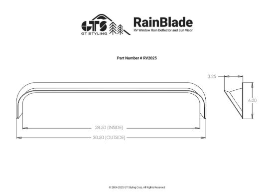 GT STYLING RAINBLADE FITS 25-28 IN. FRAME - RV2025