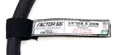 FACTOR 55 EXTREME DUTY SOFT SHACKLE 3/8'X20' - 00067