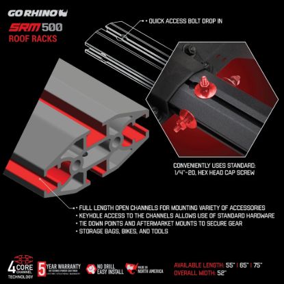 GO RHINO SRM500 35' FLAT PLATFORM ROOF RACK - 5935035T