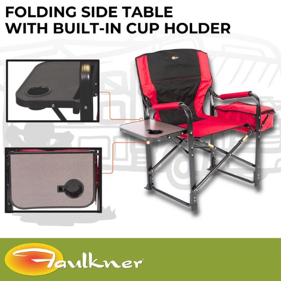 FAULKNER EL CAP DIR CHR W/CLR BURG/BLK - 49582