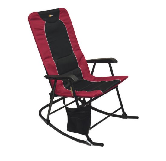 FAULKNER DAKOTA FLDG RKG CHAIR BURG/BLK - 49596H
